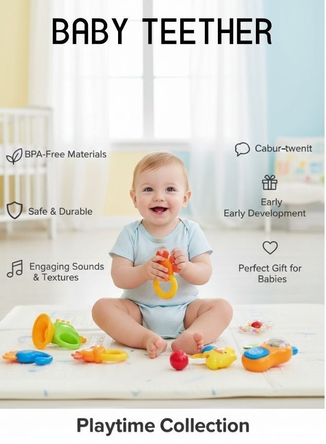 ZEESQUARE Baby Teether Toy Rattle Set - Image 2